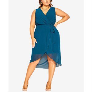 City Chic Womens Trendy Plus Sexy Tie Dress